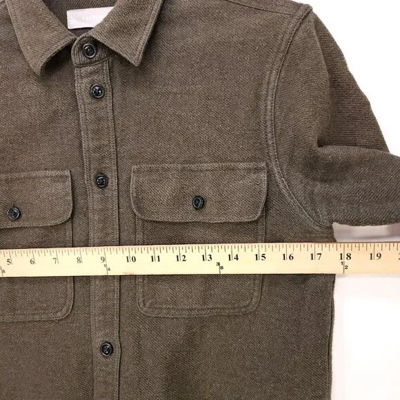 Everlane Womens Utility Heavyweight Shacket Shirt Jacket XS Green Button Up - Picture 7 of 10